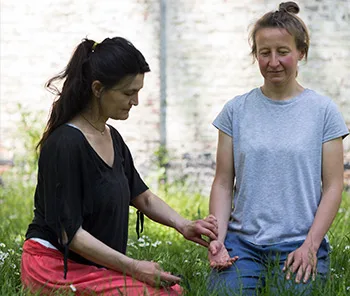 Yogatherapie-sessie bij Yoga Fabienne in Mariakerke, Gent